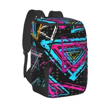 Protable Insulated Thermal Cooler Waterproof Lunch Bag Colored Graffiti Picnic Camping Backpack Double Shoulder Wine Bag