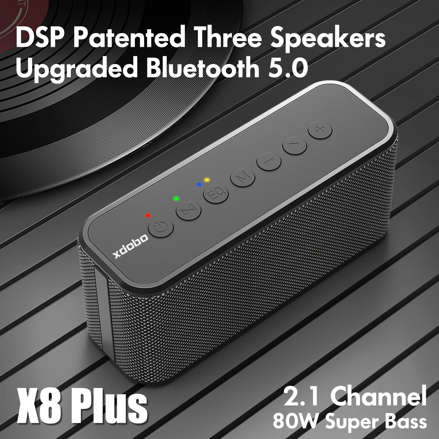 XDOBO X8 Plus 80W X8 60W Portable Wireless Bluetooth Speaker BT5.0 Power Bank TWS Subwoofer Battery 10400mAh Audio Player