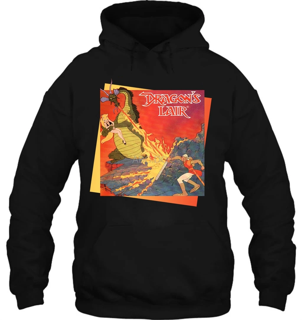 Мужская толстовка с капюшоном для женщин и мужчин свитер драконами Lair Don Bluth