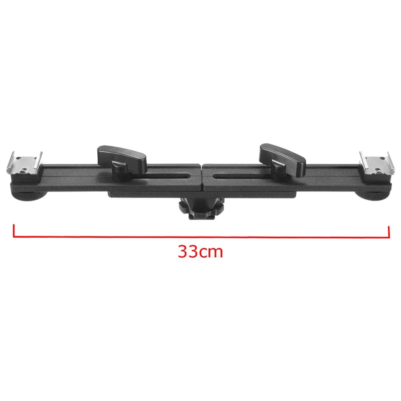 

13 inch Twin Speed Light Flash Hot Shoe Mounting Bracket Mount Holder Studio