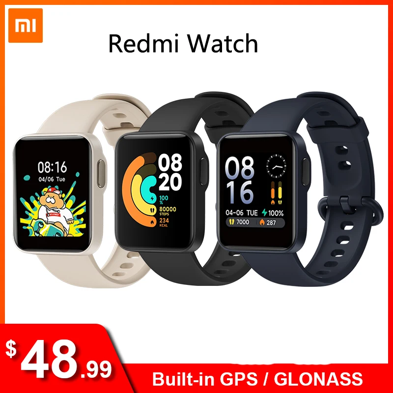 Xiaomi RedMi часы GPS Mi Смарт-часы версии CN Smartwatch 2021 1 4 дюймов TFT ЖК-экран Smart который