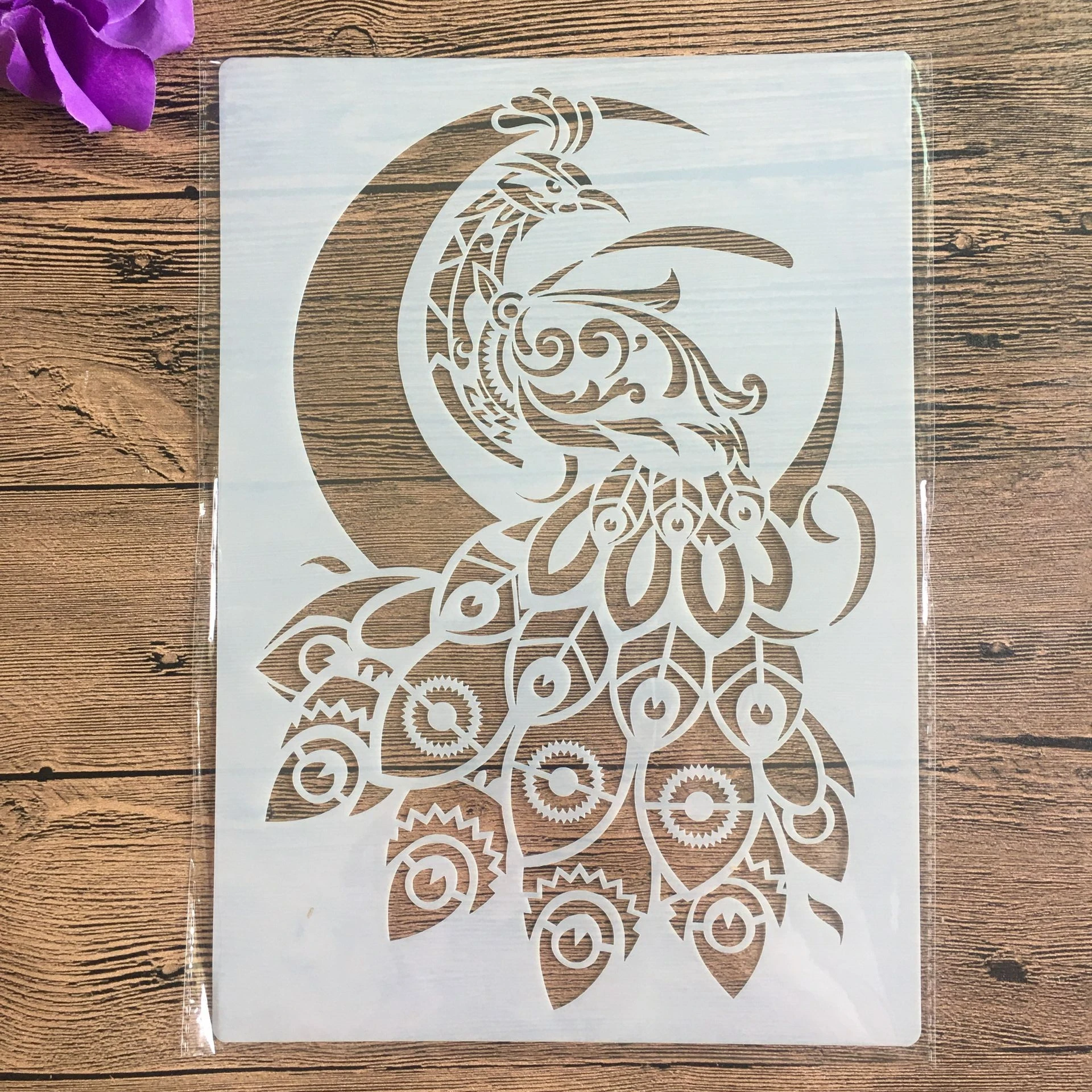 4 шт./компл. A4 череп Flying dragon Мандала Трафареты картины раскраски тиснение