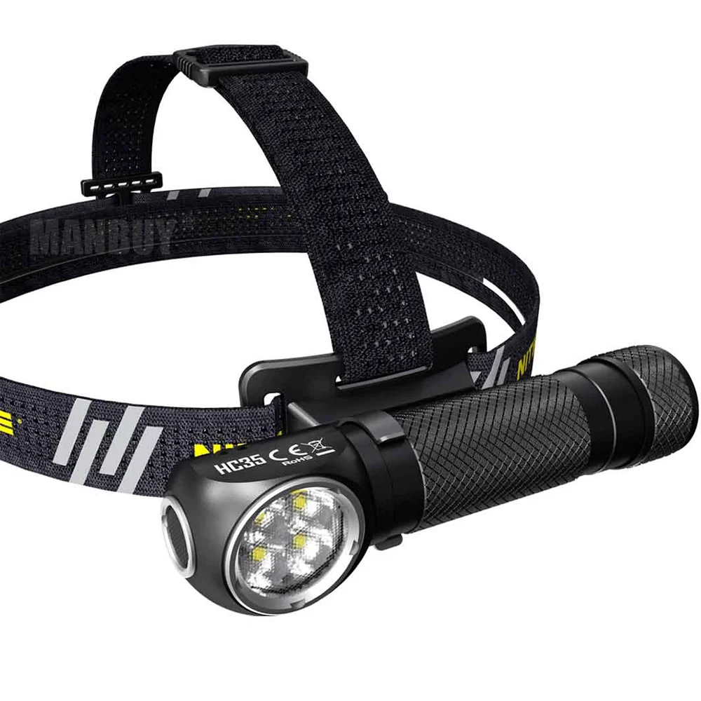 Nitecore 2700 LMs HC35 Перезаряжаемые 4 x CREE XP-G3 S3 светодиодный налобный фонарь + 4000 мАч