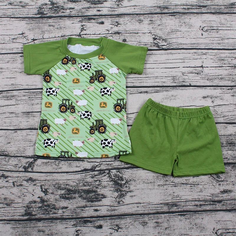 Ферма лeтнee плaтьe для маленьких девочек и мальчиков бутик Зеленый