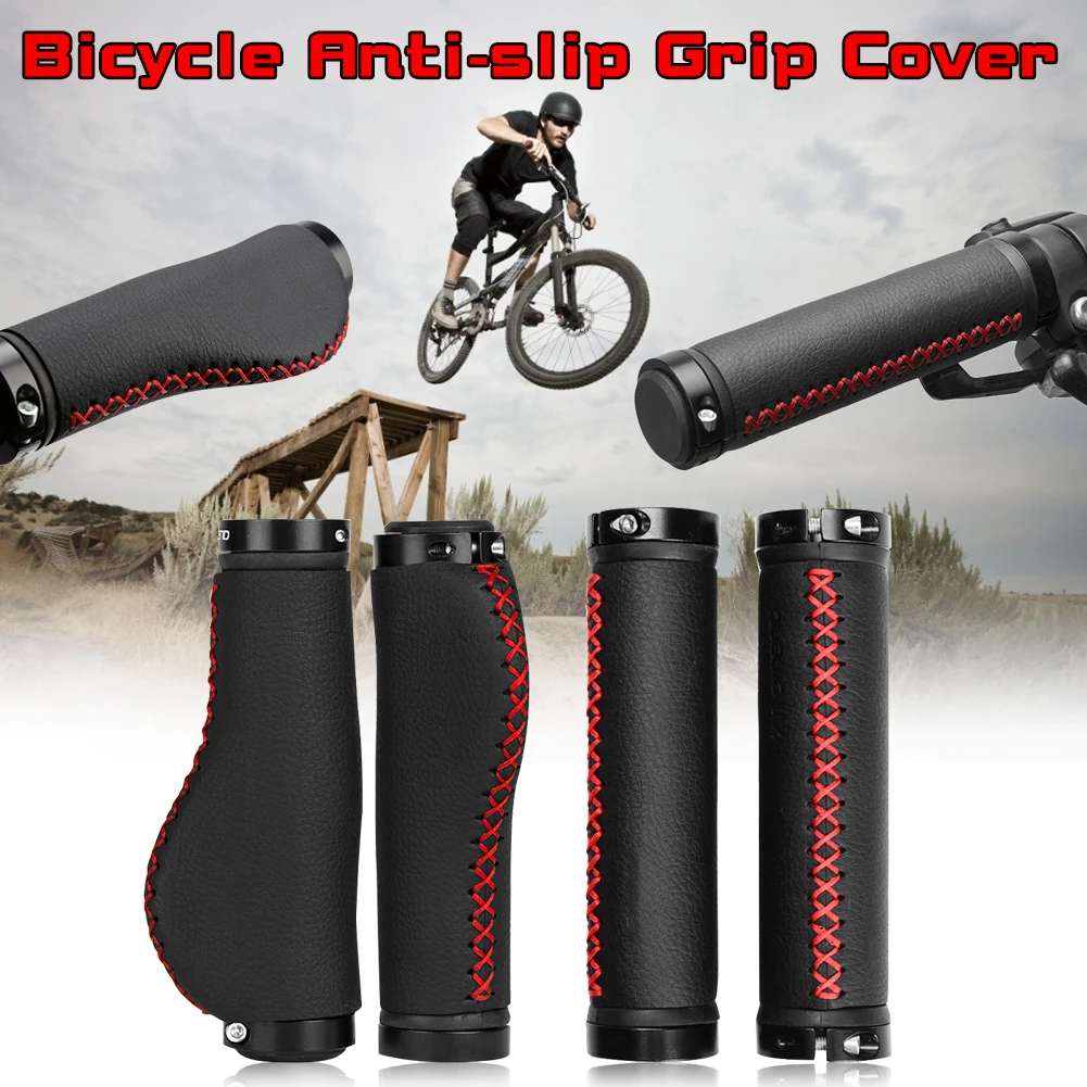 

Велосипедные ручки MTB кожаные ручки Анти-занос удар-поглощающие мягкие велосипедные ручки велосипедные аксессуары на руль