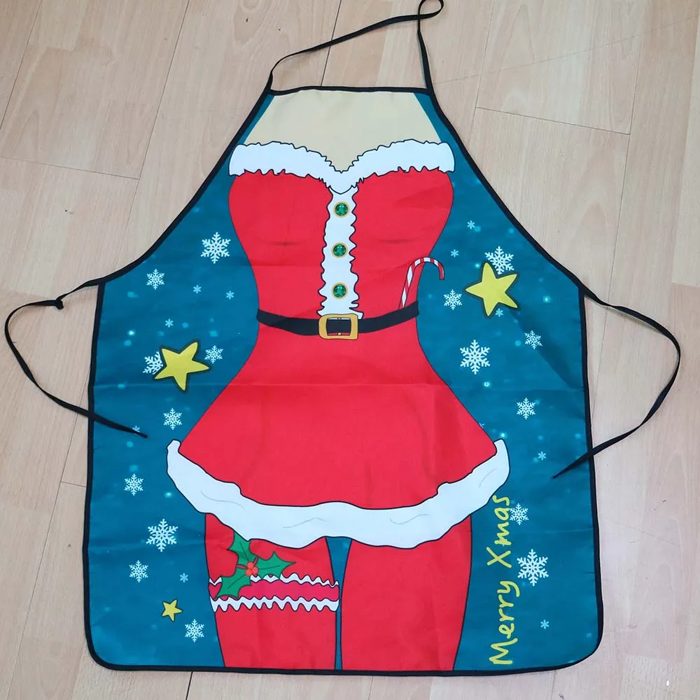 Santa beauty Креативный Navidad Сарафан Милая пара сексуальная униформа искушение платье Сарафан Рождественское украшение для дома фартук подарки на год - Цвет: Santa beauty