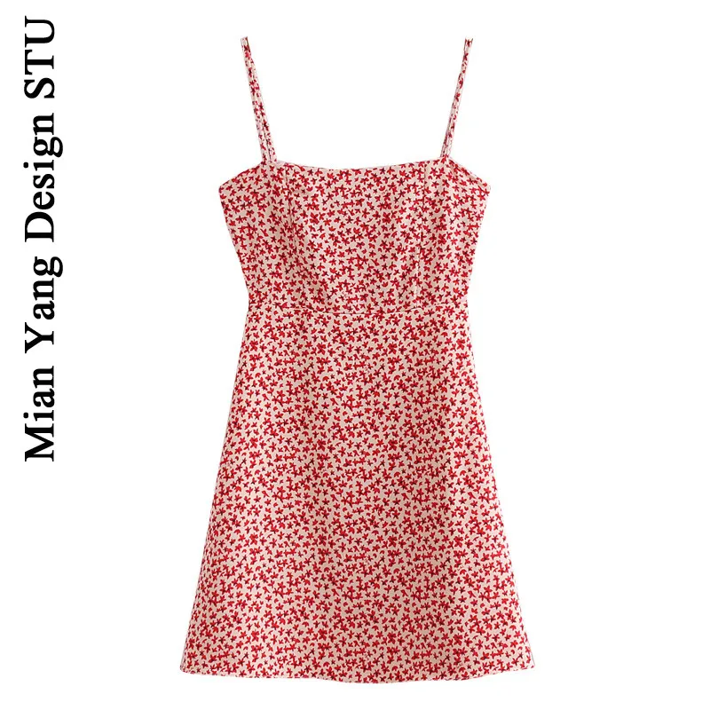 Винтажное приталенное платье в стиле ретро для девушек во французском с красным