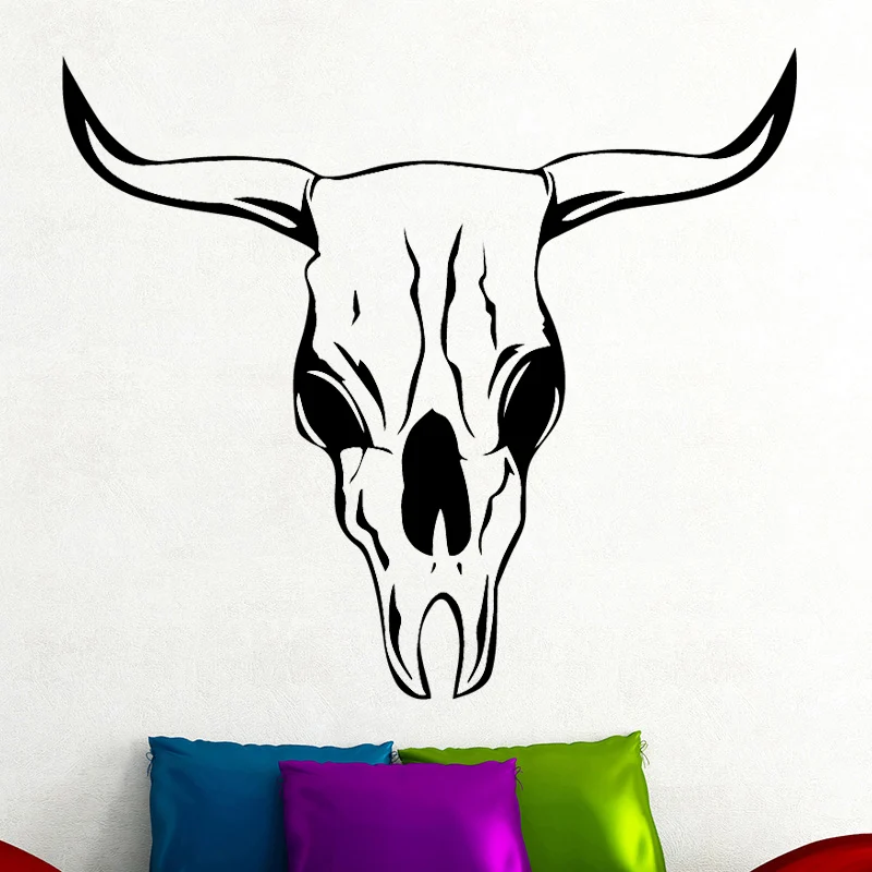 Роскошная самоклеящаяся виниловая водостойкая Настенная Наклейка в виде черепа