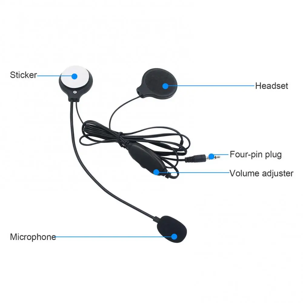 

Portable Hands-free Motorcycle Helmet Earphone Motorbike Headset with Microphone Helmet Headphone with Microphone Plastic Metal