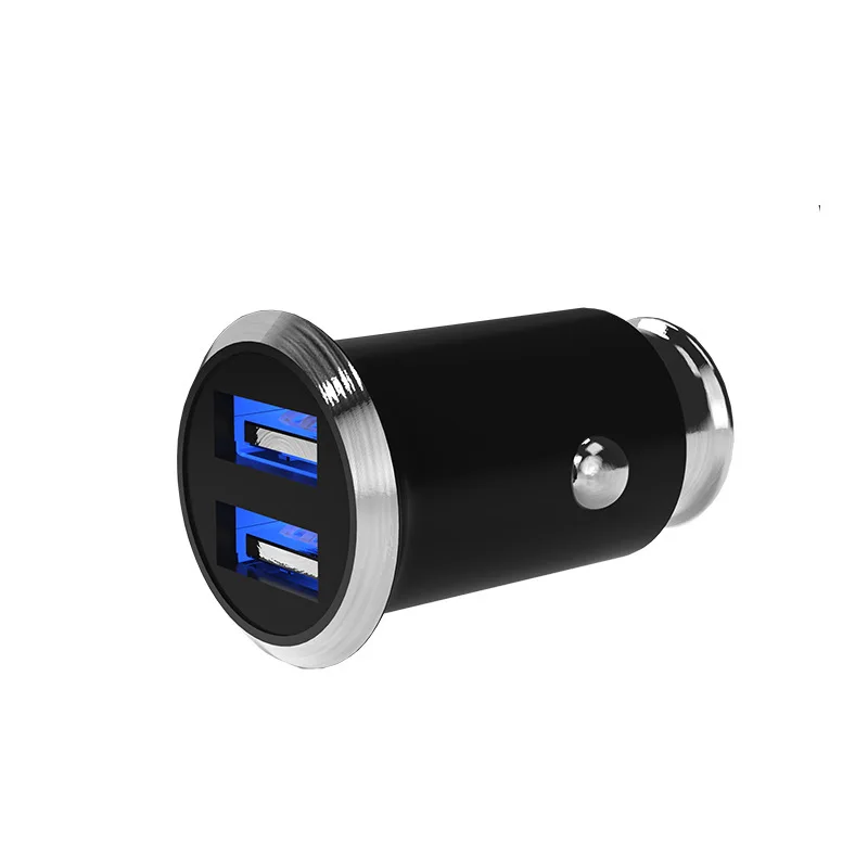 Все металлические USB Автомобильное зарядное устройство для мобильного телефона планшет gps 3.1A быстрое зарядное устройство автомобильное зарядное устройство двойной USB Автомобильное зарядное устройство адаптер