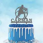 Персонализированный Топпер для баскетбольного торта с именем на заказ, мужской игрок в баскетбол для фанатов баскетбола, украшение для торта на день рождения