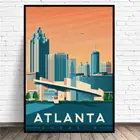 Атланта путешествия художественный холст плакат печать домашний Декор картина