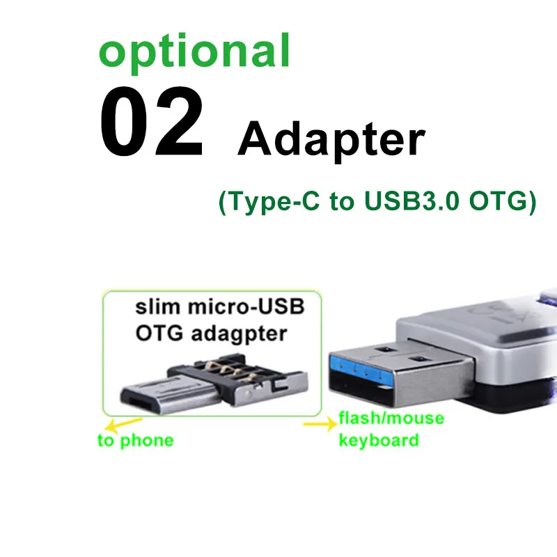 02 mini Adapter PCTONIC Micro-USB3.0 micro-B USB кабель с дополнительным USB a-типа питания для мобильного жесткого диска HDD дополнительное питание для OTG - Цвет: 02 mini Adapter