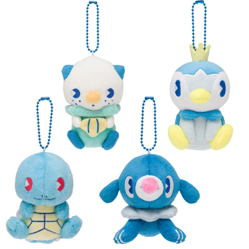 

10cm Pokemon Stuffed Plush Toys Quirtle Totodile Mudkip Piplup Oshawott Froakie Popplio Anime Ornaments Pendant Doll Kids Gifts