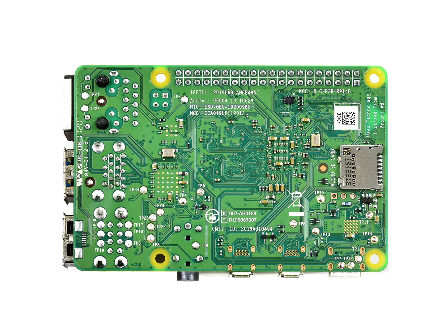 Raspberry Pi 4 Model B 2 ГБ/4 ГБ/8 ГБ ОЗУ 64-битный четырехъядерный процессор двойной дисплей