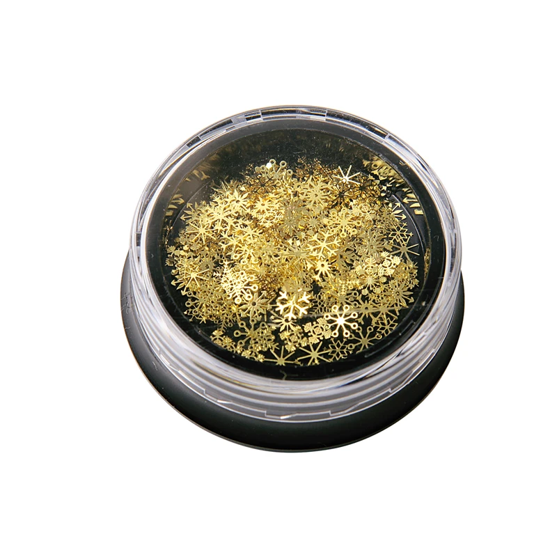 3D полые золотые металлические ломтики блесток фотообои снежинки смешанный