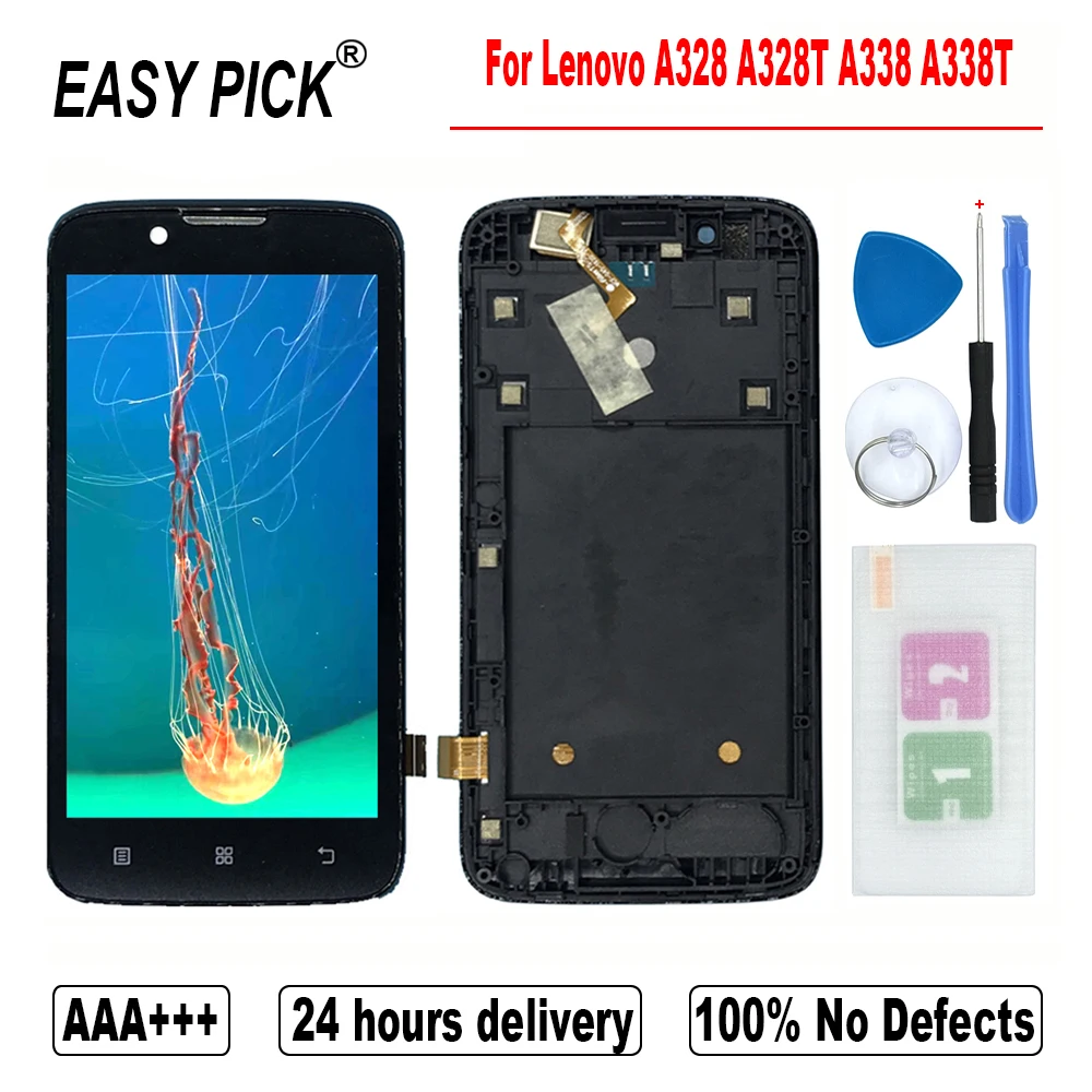 ЖК дисплей с сенсорным экраном и дигитайзером в сборе для Lenovo A328 A328T A338 A338T замена