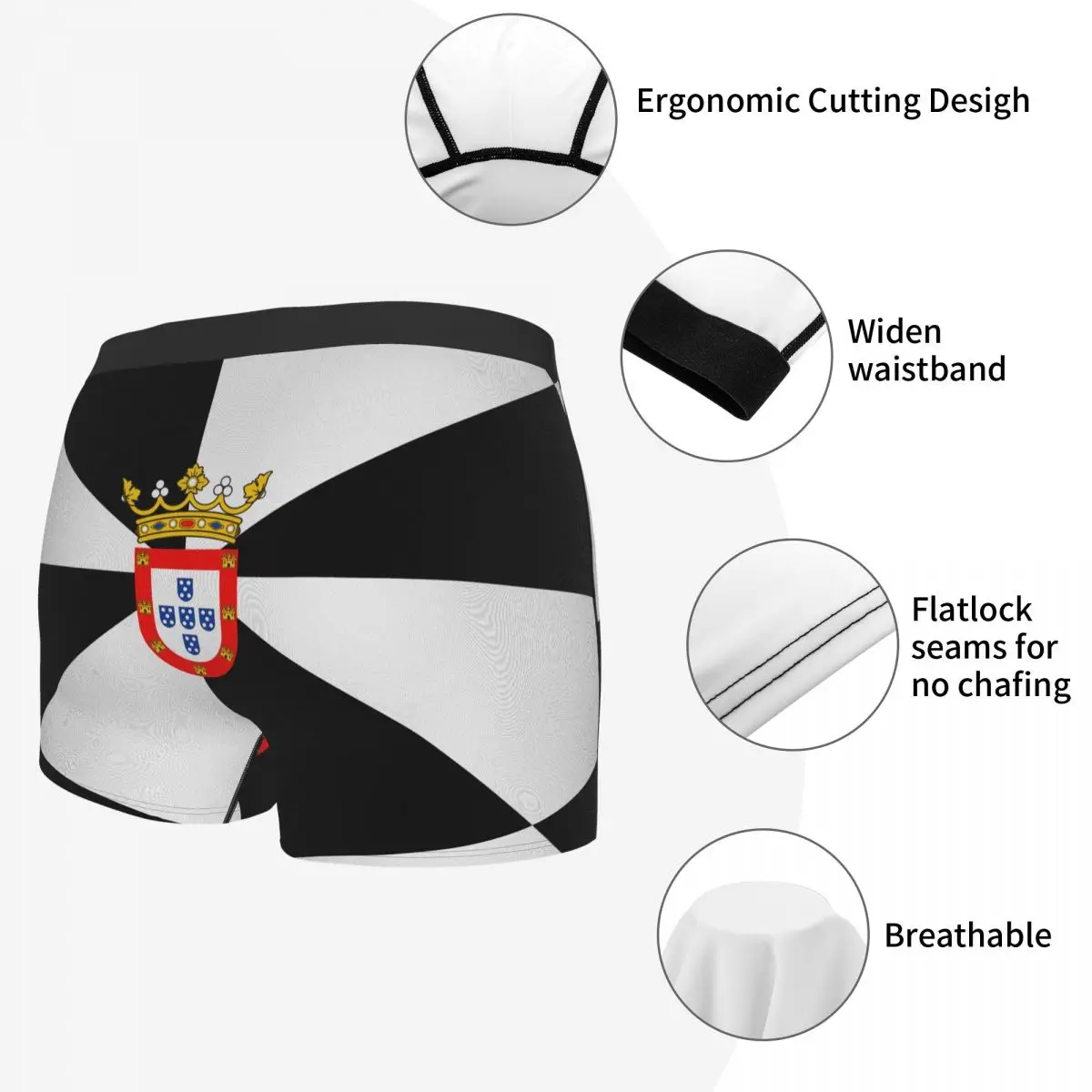 Flag Ceuta Men's Boxer Briefs Flags of the autonomous communities of Spain Casual elastic pants for men