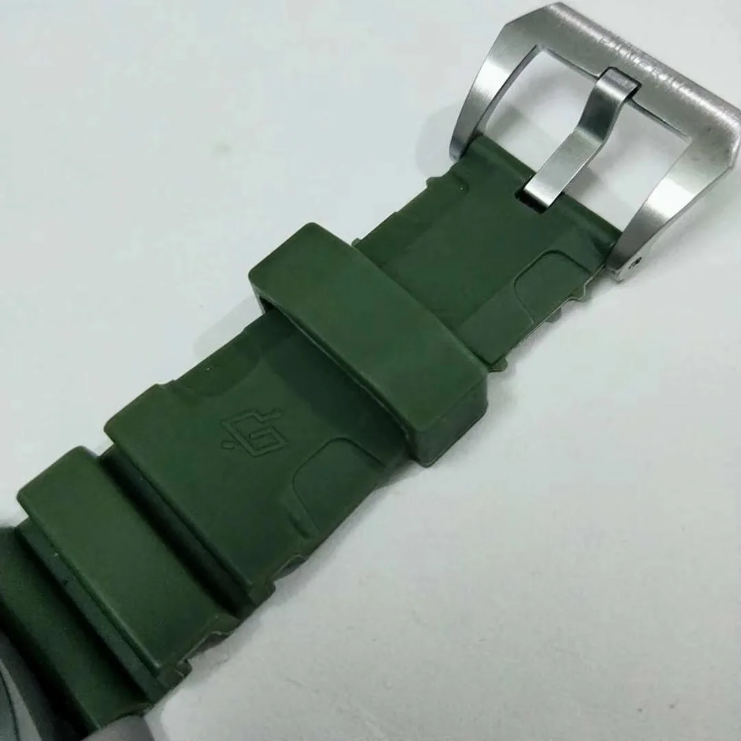 

Luxury New Men Automatic Mechanical Sapphire Titanium Stainless Steel Watches Green Rubber Luminous GMT Sport Watches 47mm