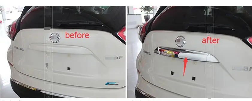 ABS Хромированная Задняя Крышка багажника Trim1 шт. для Nissan Murano 2015 2016 2017 2018 аксессуары