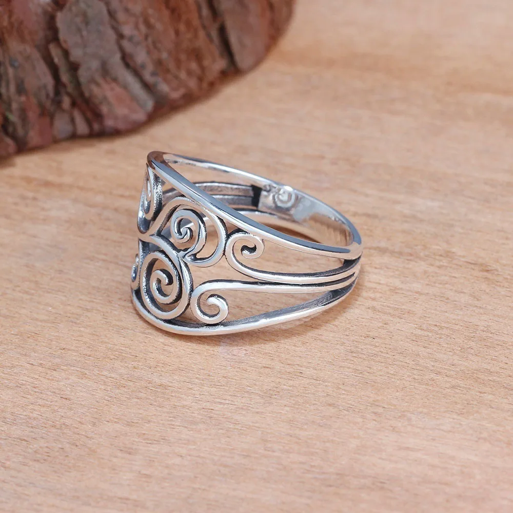 Кольцо женское медное с полым цветком в ретро-стиле | Украшения и аксессуары