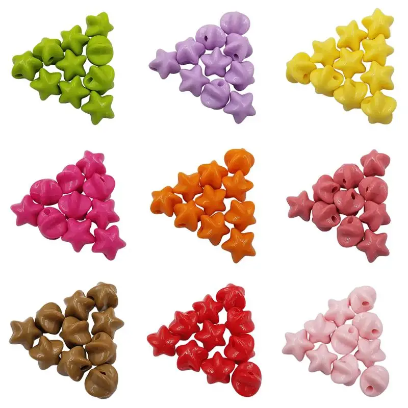 

20Pcs 11mm Candy Color Starfish Loose Spacer Beads DIY Jewelry Making Necklace Bracelet Pendant Wholesale