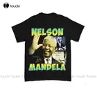 Хлопковая футболка в винтажном стиле, Новая Черная футболка Нельсона, Будды, Южной Африки