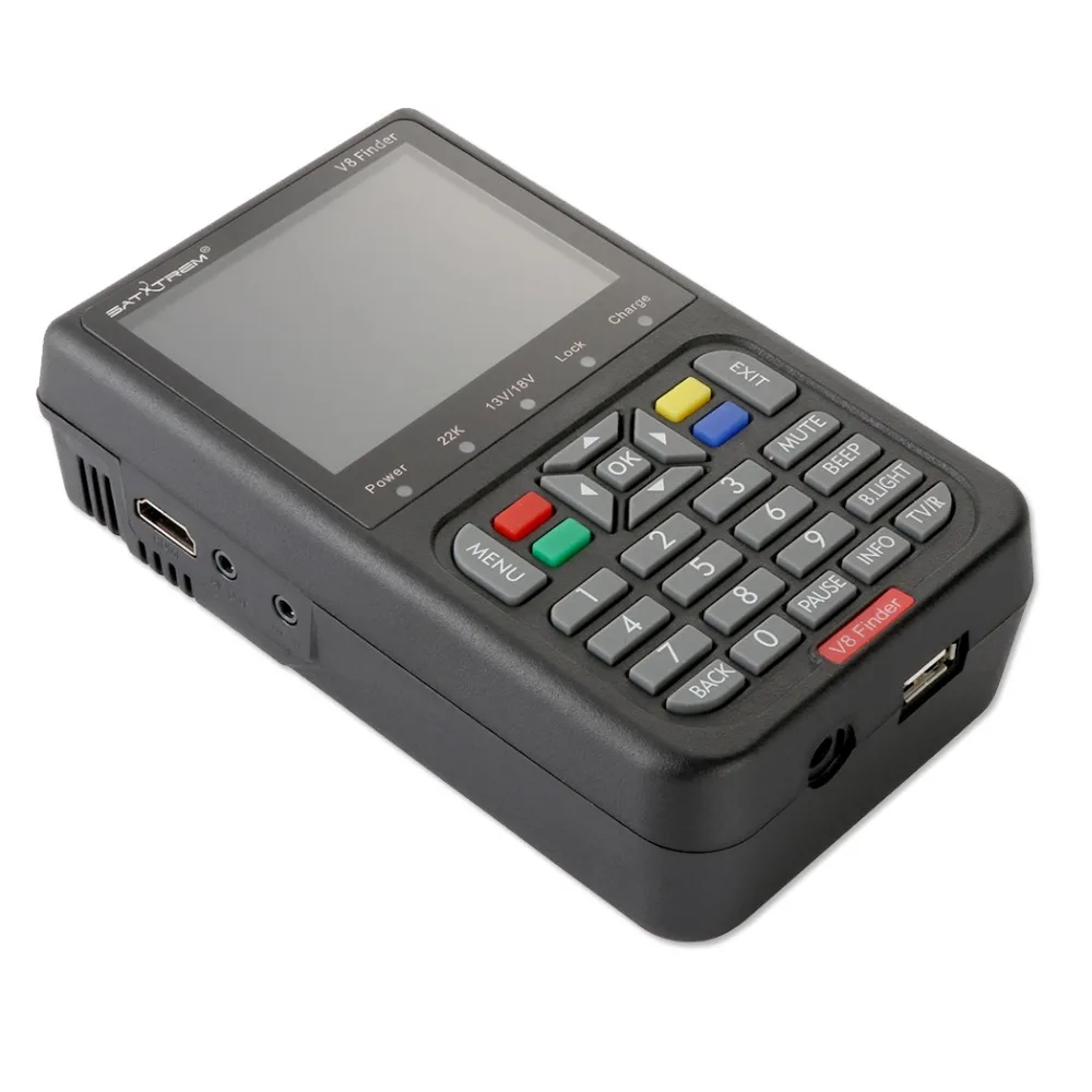 Satxtrem DVB-S2 V8 Finder HD цифровой спутниковый Finder Meter SatFinder Full 1080P FTA 3,5 дюймов ЖК-дисплей для приемник спутникового сигнала