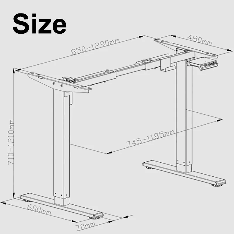 Одномоторный Электрический подъемник верстак для компьютерного стола стальные