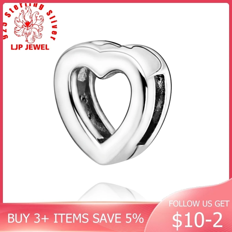 2020 реальные бусины на День святого Валентина зажим в форме сердца шарм подходят