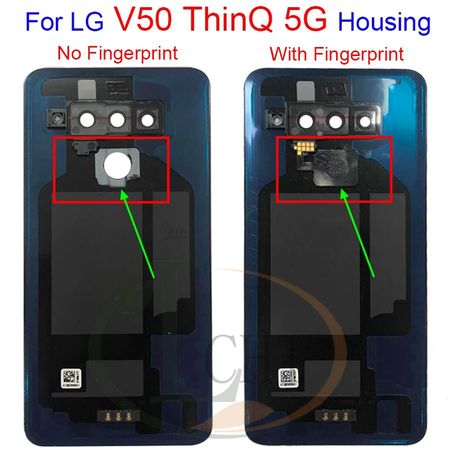 

Glass Housing Case For LG V50 ThinQ 5G Back Battery Cover Rear Door Panel Repair Replacement Part LM-V500 LM-V450PM V50 Housing