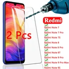 2 шт. 9H Переднее стекло для Redmi Note 8 Pro 8T 9 Pro Max Защитное стекло для телефона Xiaomi Redmi Note 7 Pro 7S 9S взрывозащищенное