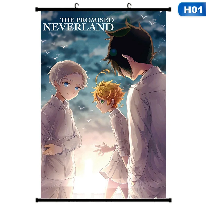 Аниме обещанный Neverland Yakusoku no Норман Эмма Рэй настенный плакат подвесной домашний