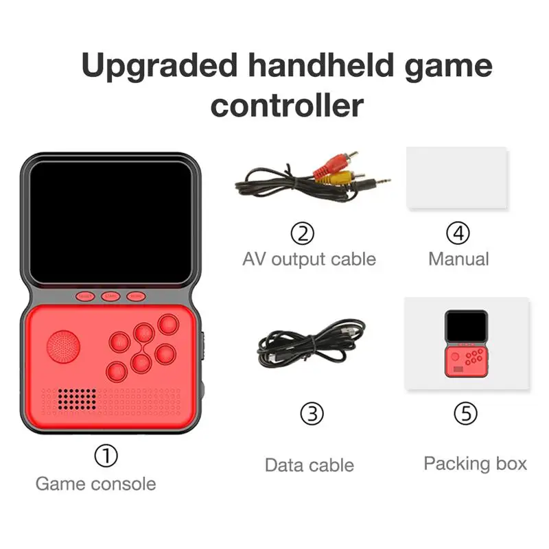 

M3 3 Inch Mini Game Controller Handheld Retro Game Console Built-In 900+ Classic Games Rechargable Game Machine With Memory Card