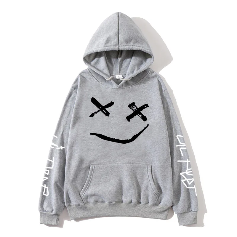 gray Lil Peep/толстовки с капюшоном Love lil. peep, мужские толстовки, пуловер с капюшоном, свитшоты для мужчин/женщин, sudaderas cry, детские толстовки с капюшоном, hoddie S-XXL - Цвет: gray