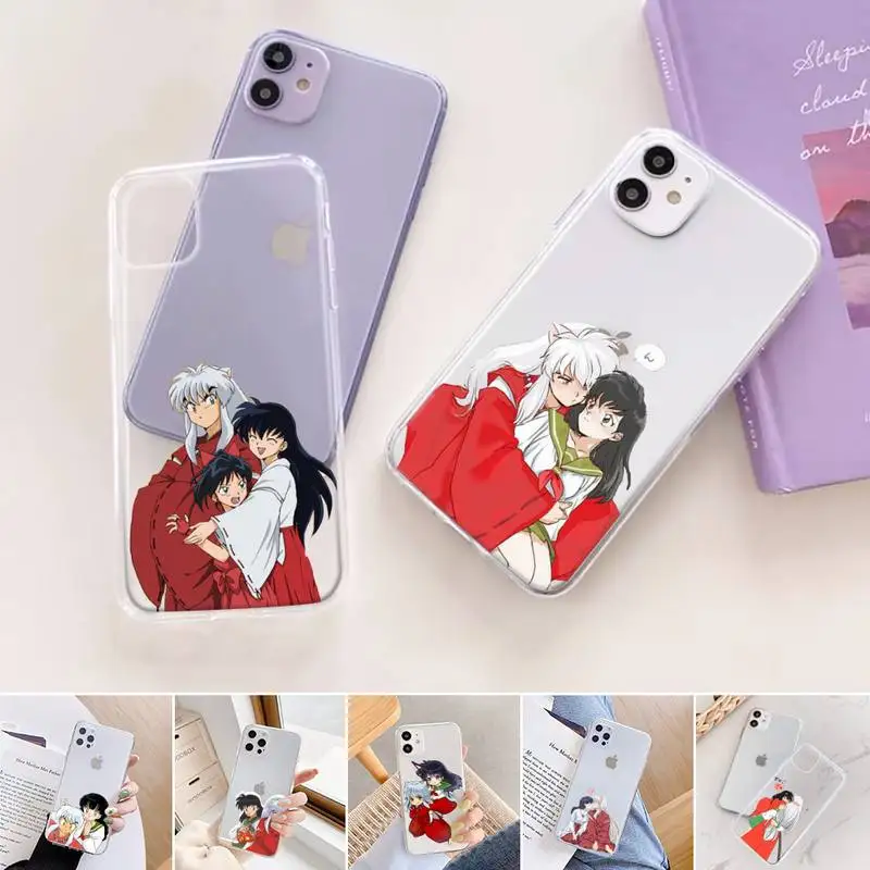

Inuyasha Higurash Phone Case Transparent for iPhone 11 12 6 7 8 Pro X XS Max XR Plus Silicone Soft TPU Clear mobile bags coque