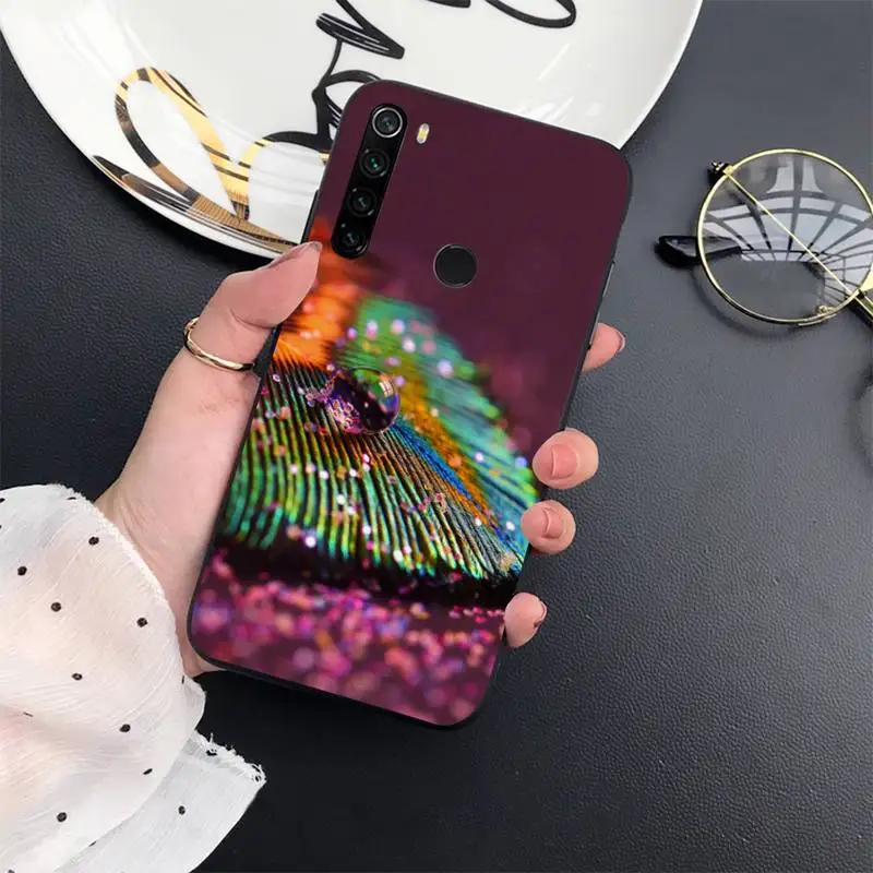 

Peacock feather texture Phone Case For Xiaomi Redmi 7 8 9t a3Pro 9se k20 mi8 max3 lite 9 note 9s 10 pro