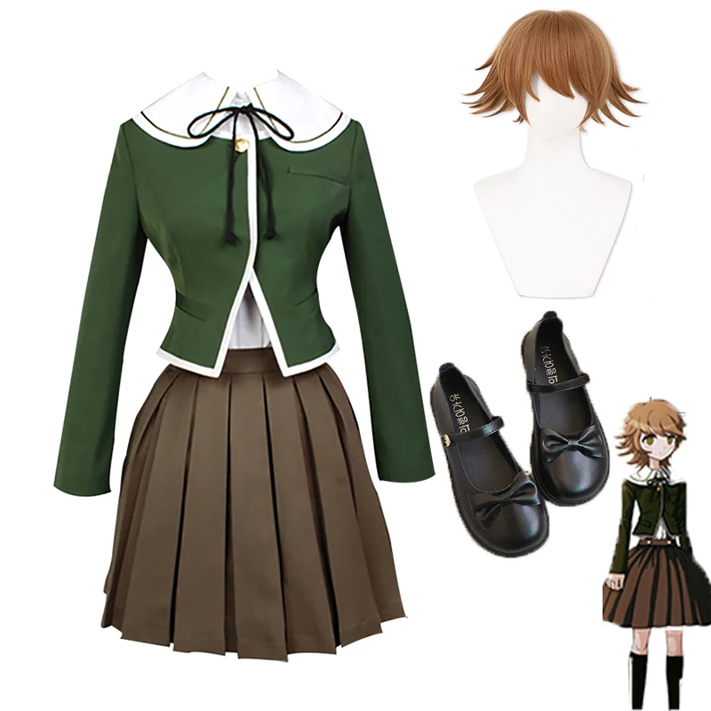 Юбка и рубашка для девочек комплект форма парик обувь костюмы на Хэллоуин
