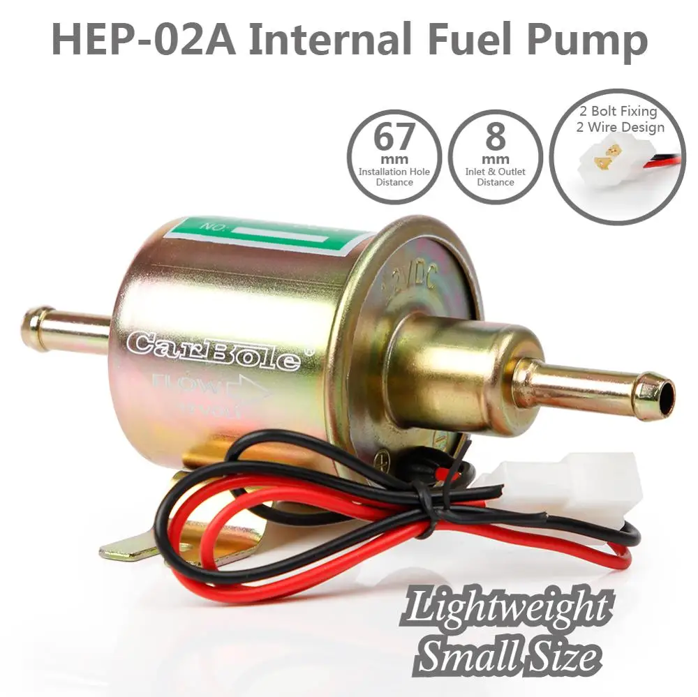 CarBole 12V Универсальный Автомобильный Электрический топливный насос HEP 02A 4 7PSI