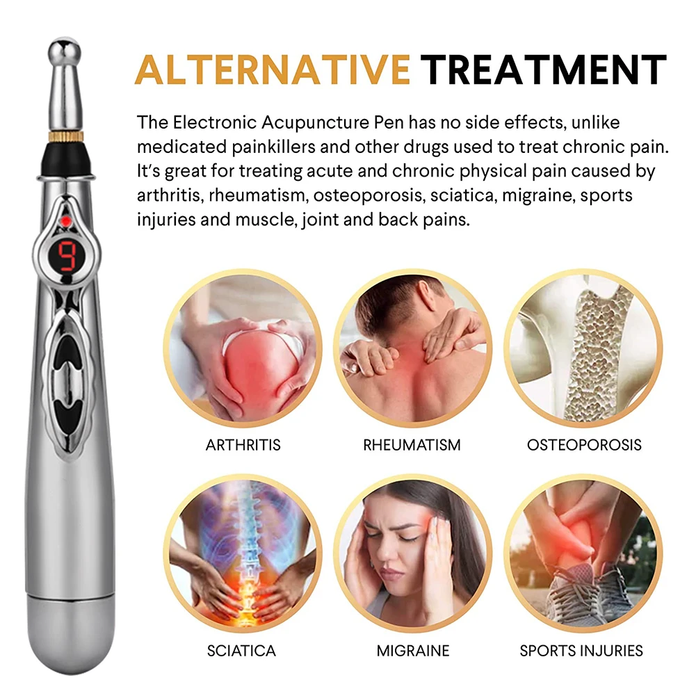 Электронная терапевтическая ручка 5 в 1 акупунктурный массажер для тела