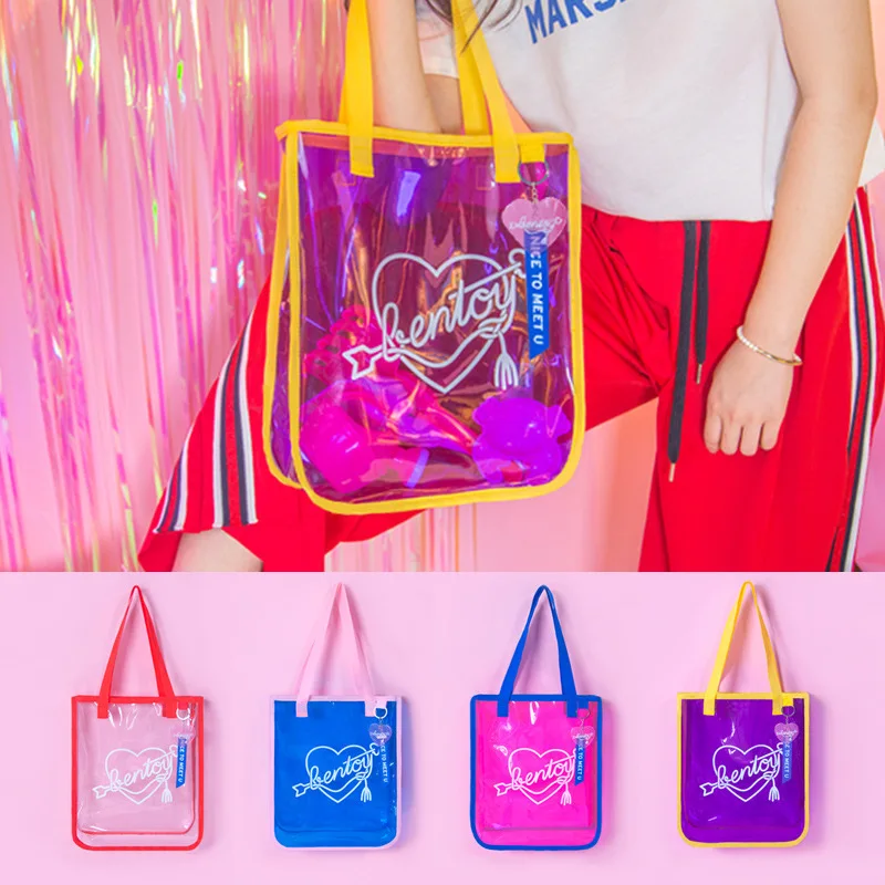 Прозрачная Желейная сумка для хранения Milkjoy 33*28 см дорожная пляжная сумочка