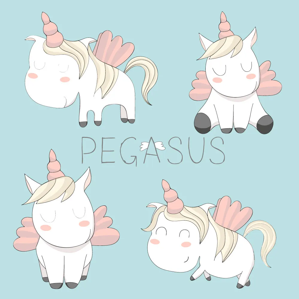 Прозрачные штампы/уплотнения AZSG в виде единорога для скрапбукинга своими