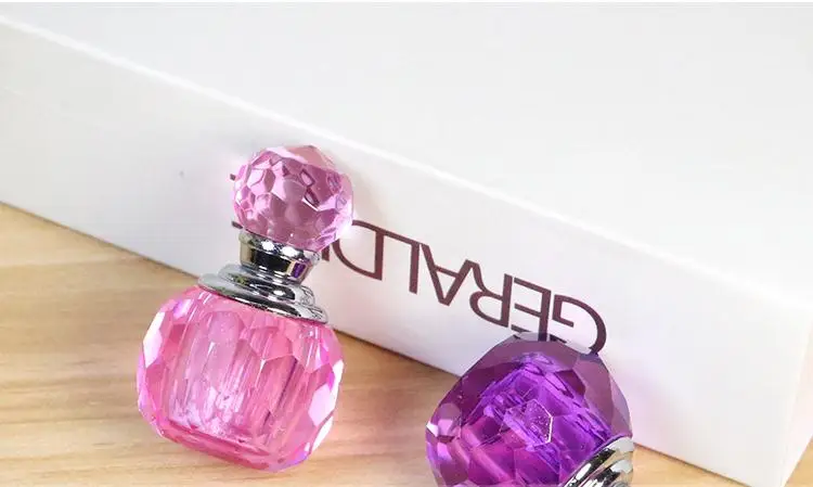 K9 Crystal Handicrafts Perfume Bottle Shape Baby Shower Gift Purple and Pink Wedding Favors Decoration Wholesale | Дом и сад