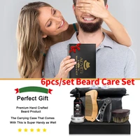 mens gents beard grooming kit gift set perfect care for beard gift organic beard oil beard balm hot sale styling tool beard