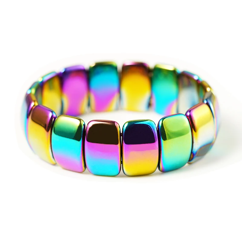 

Fashion Colorful Hematite Charm Bracelets Men Nature Hematite Bracelets for Women Positive Energy Stone Bracelet Lucky Jewelry