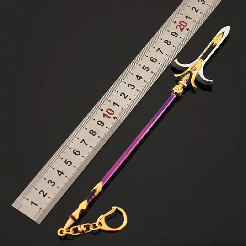 Genshin Impact Game Peripheral Thoma Long Gun Exclusive Weapon Keychain Anime Alloy Knife Sword Model Toys Metal Craft Ornaments | Игрушки и