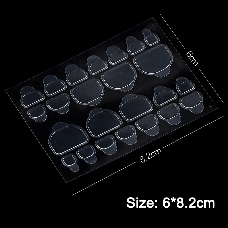 5/10 шт./упаковка двусторонние прозрачные наклейки для ногтей|Стикеры и наклейки| |