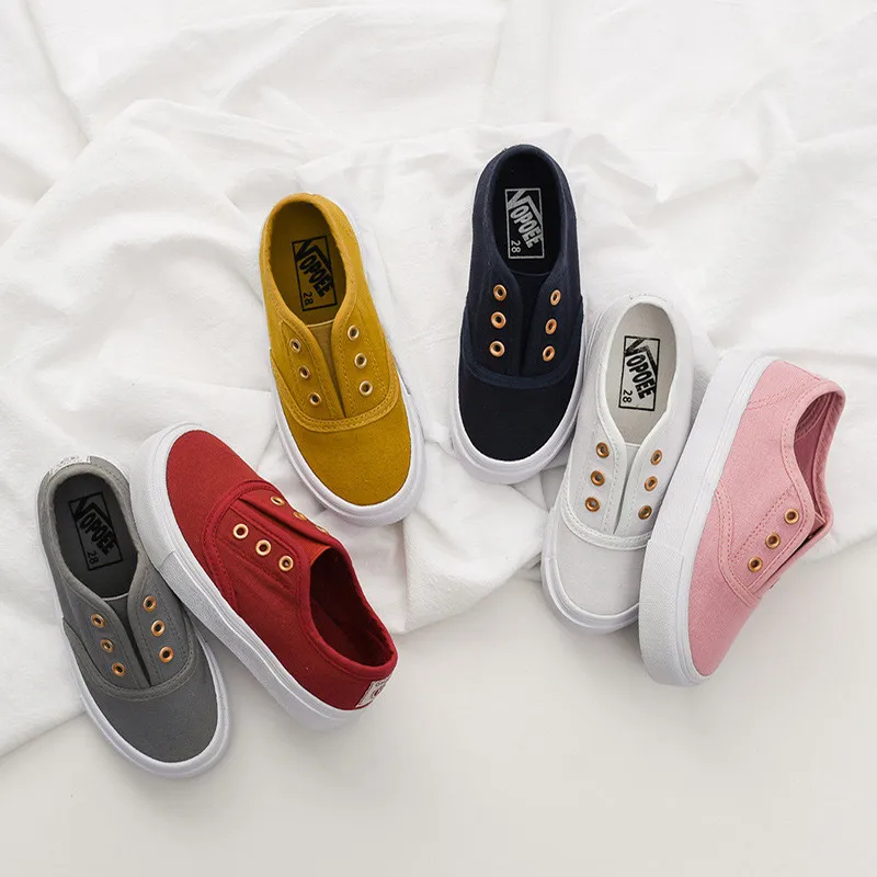 

2021 Kindergarten White Shoes Candy Color Wild Children's Canvas Shoes White Pedal Cloth Shoes Cloth Shoes Boys and Girls Shoes