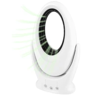 bladeless fan with 7 color led nihgt light usb rechargeable silent table fan outdoor home electric fan air cooler