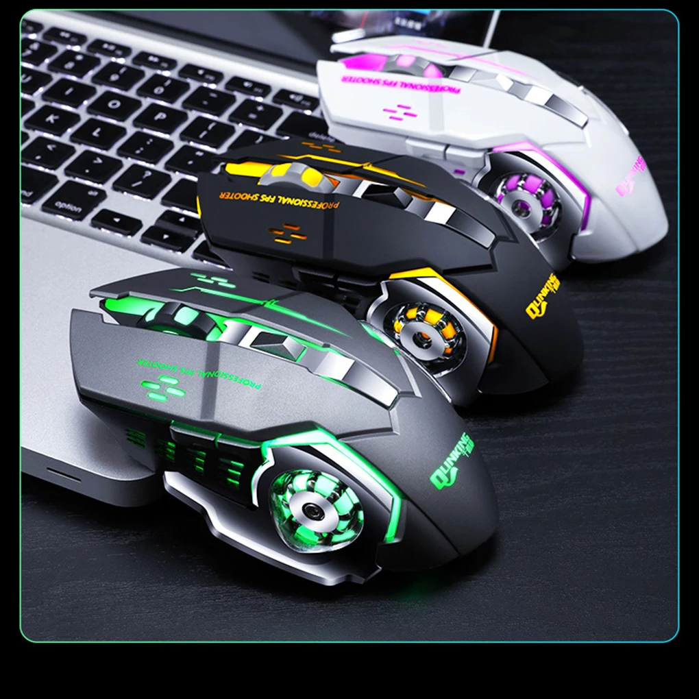 

2.4G Wireless Mouse Gamer 3200DPI 6 Buttons LED Gaming Mouse Desktop Computer Rechargeable Mice for PC Laptop Games